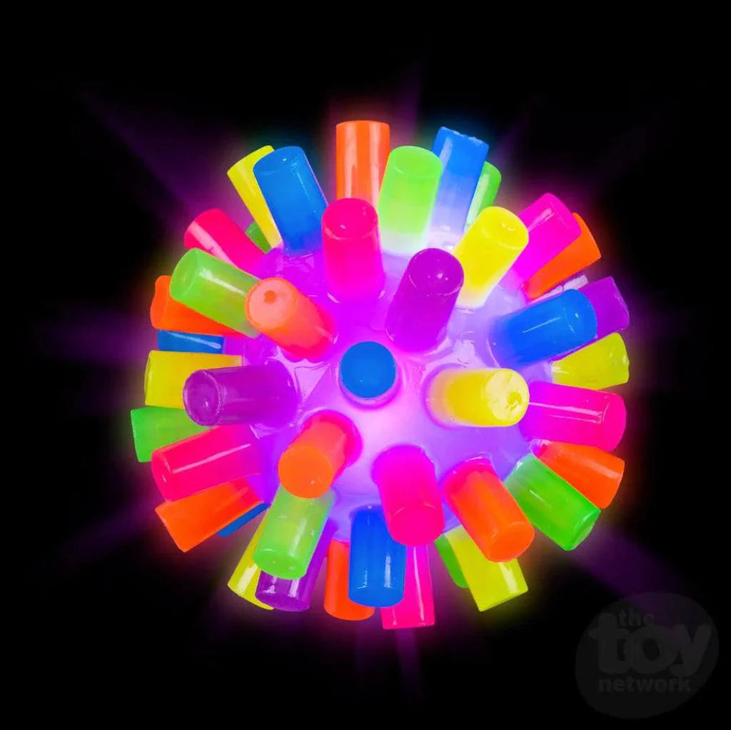 3" LightUp Rainbow Spiky Ball Noggin Factory Toy Shop