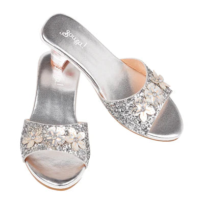 Mariona Silver High Heel Slipper 10/11