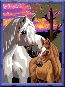 Paint by Number - Sunset Horses
