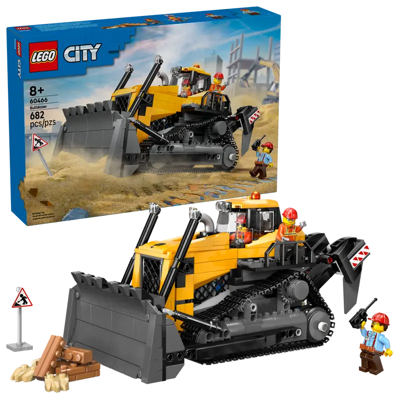 Lego City Yellow Bulldozer w/ Front Loader