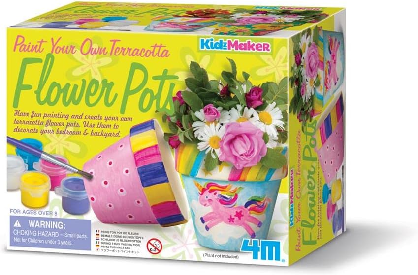 paint your own plant pot kit Kidzmaker PYO Terracotta Flower Pots