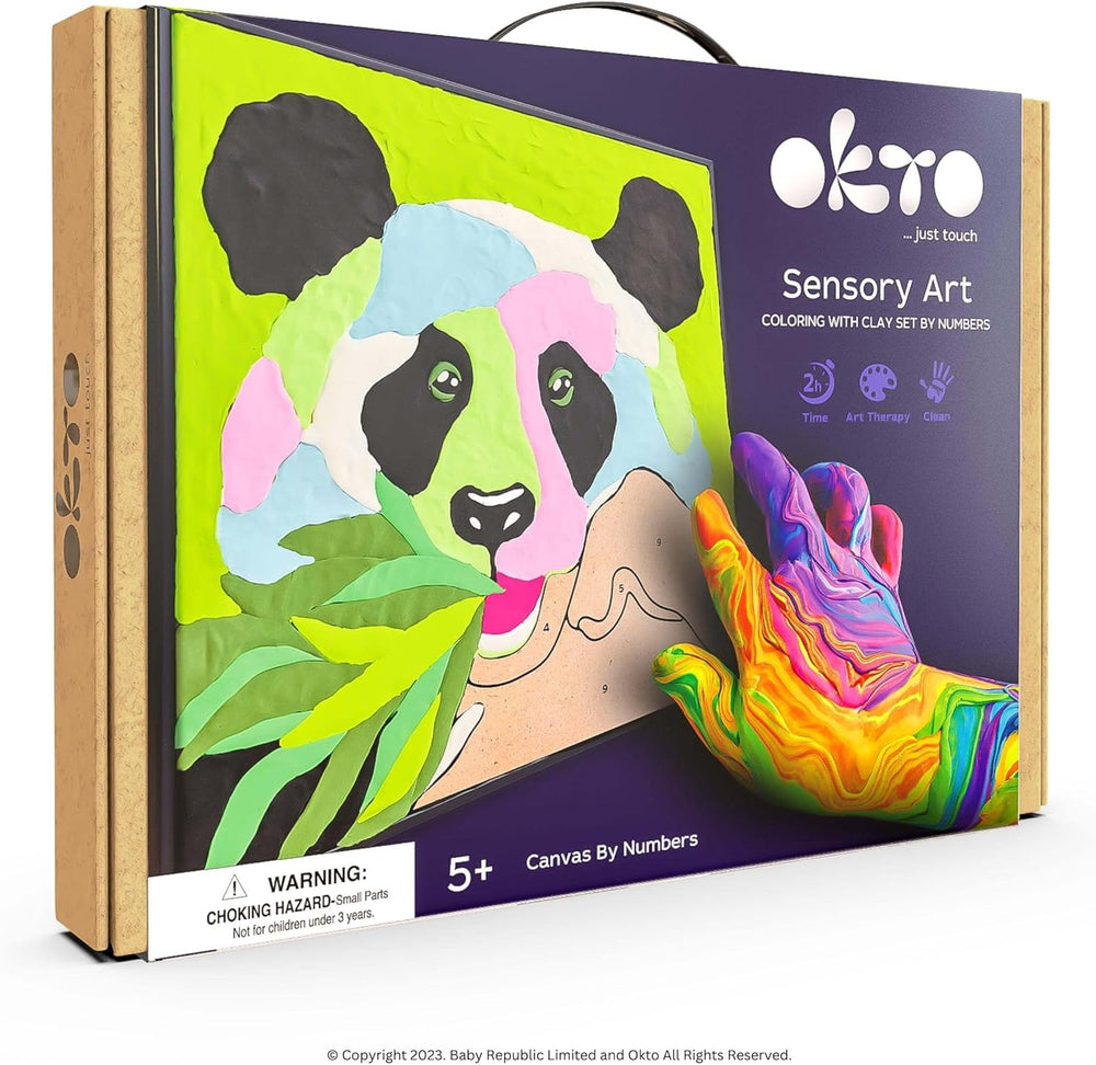 OKTO Coloring with Clay by Numbers - Panda