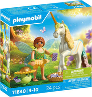Collectible Unicorn: Rainbow Flower with Fairy
