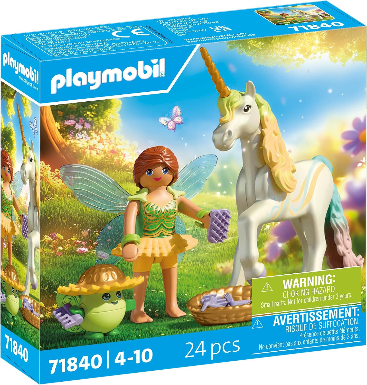 Collectible Unicorn: Rainbow Flower with Fairy | Noggin Factory Toy Shop