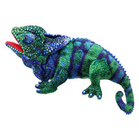 Blue-Green Chameleon Puppet
