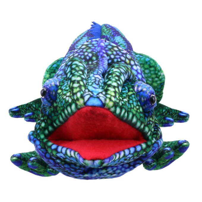 Blue-Green Chameleon Puppet