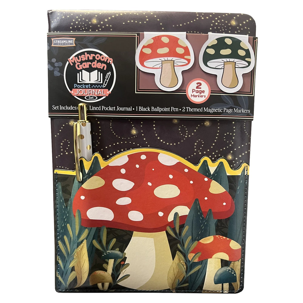 Mushroom Garden Pocket Journal With Pen