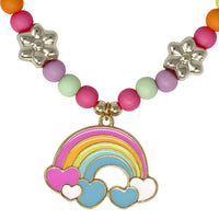 Daisy Rainbow Necklace and Bracelet Set