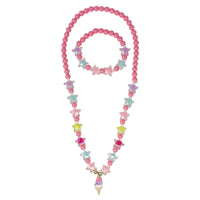 Ice Cream Charm Necklace and Bracelet Set
