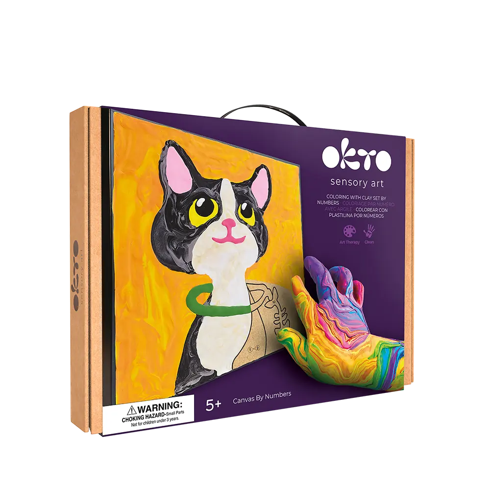 OKTO Coloring with Clay by Numbers - Cat