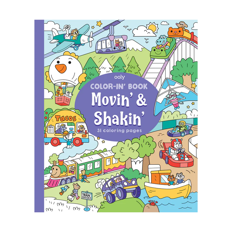 Color-In Book: Movin' & Shakin'
