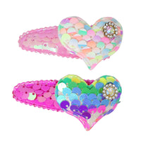 Sequin Heart Hair Clip
