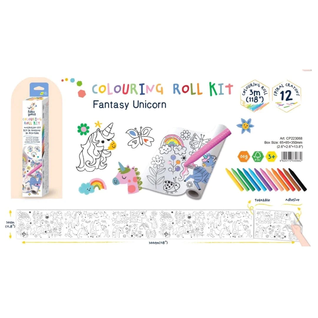 Coloring Roll Kit - Unicorn Fantasy | Noggin Factory Toy Shop