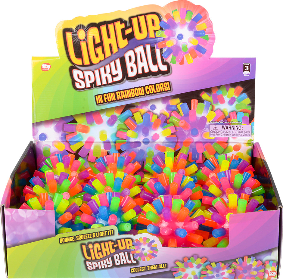 3" LightUp Rainbow Spiky Ball Noggin Factory Toy Shop