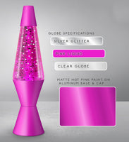 Pink Sparkle Lava Lamp 14.5"
