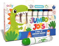 Jumbo Jots: Dual Tip Cone & Stamp Markers - Dinosaur

