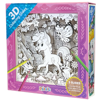 3D Coloring Slides - Unicorn
