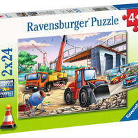 Construction & Cars 2 x 24 Piece Puzzles