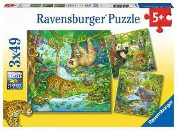 Jungle Fun 3x49 Piece Puzzles