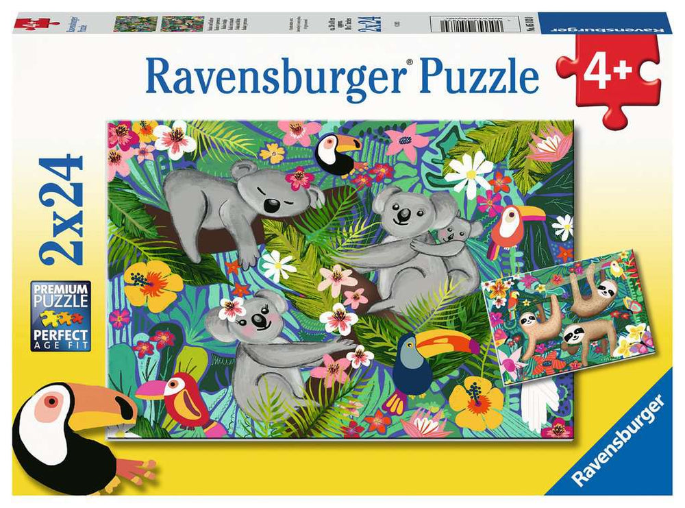 Koalas & Sloths 2 x 24 Piece Puzzles