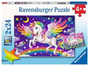 Unicorn & Pegasus 2 x 24 Piece Puzzles