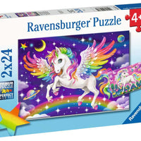 Unicorn & Pegasus 2 x 24 Piece Puzzles