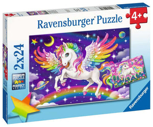 Unicorn & Pegasus 2 x 24 Piece Puzzles