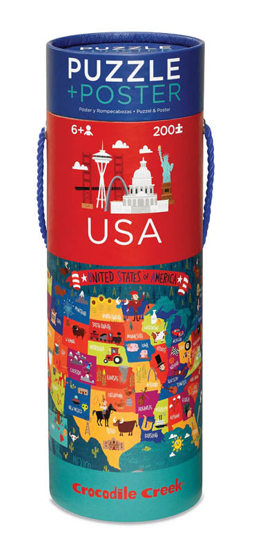 200 piece USA Puzzle and Poster