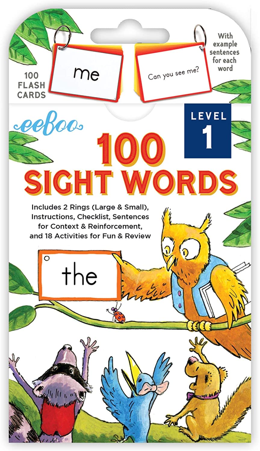 Eeboo 100 Sight Words Level 1