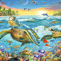 Swim with Sea Turtles - 100 Piece Puzzle