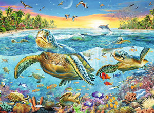 Swim with Sea Turtles - 100 Piece Puzzle