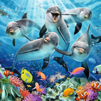 Dolphins in the Coral Reef - 500 Piece Puzzle