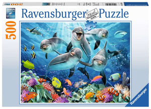 Dolphins in the Coral Reef - 500 Piece Puzzle
