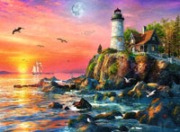 Lighthouse at Sunset - 500 Piece Puzzle
