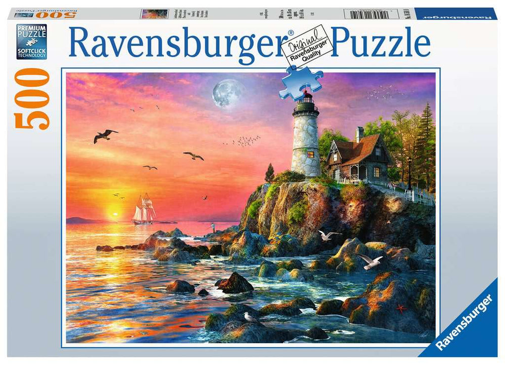 Lighthouse at Sunset - 500 Piece Puzzle