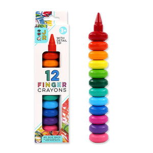 12 Stackable Finger Crayons