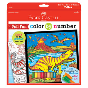Color By Number T-Rex Foil Fun