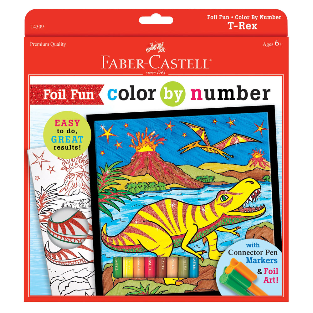Color By Number T-Rex Foil Fun