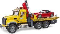 Bruder MACK Granite Tow Truck with Bruder Roadster
