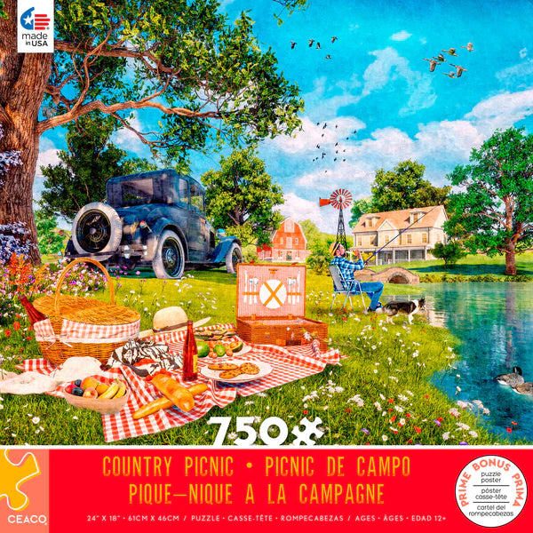 Country Picnic 750 Piece Puzzle