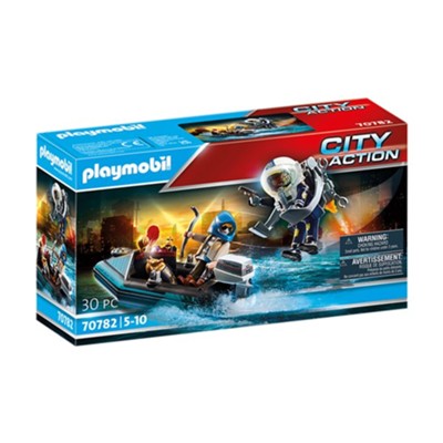Playmobil Police Jet Pack with Boat