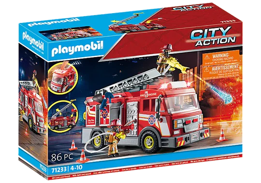 Playmobil Fire Truck with Flashing Lights