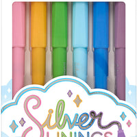 Silver Lining Colorful Outlines Markers - Set of 6